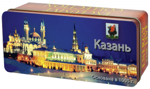 Подарочный чай в шкатулке с магнитом Казань